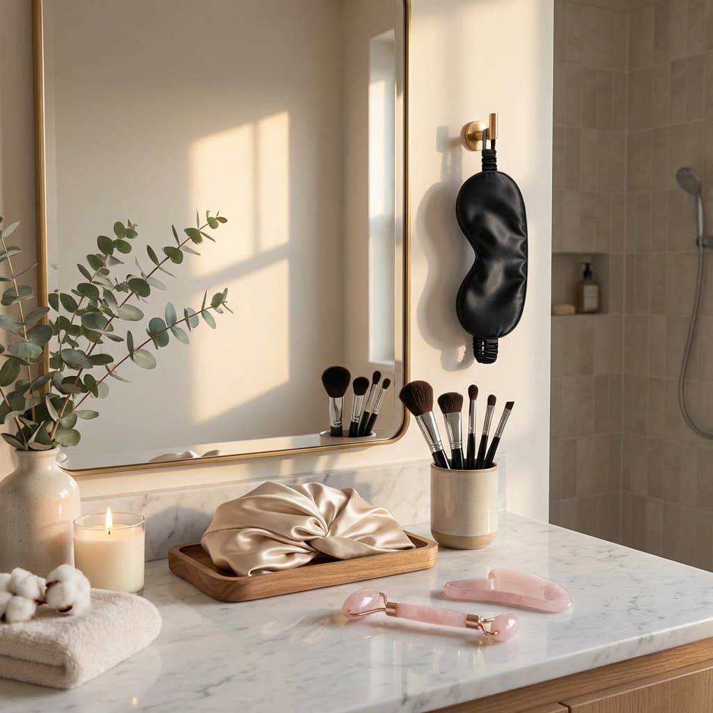 Minimalist beauty setup